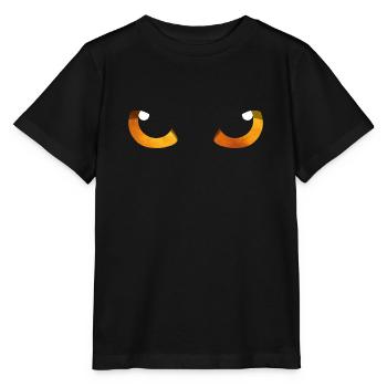 Katzenaugen Orange - Stanley/Stella Kinder T-Shirt MINI CREATOR  - Schwarz - Vorne - Mikhail (115cm)
