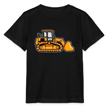 Crawler excavator - Stanley/Stella MINI CREATOR Kids’ T-Shirt - black - Front - Mikhail (115cm)