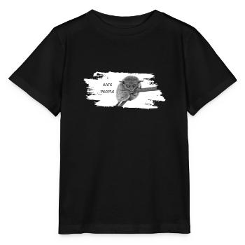 i hate people - Stanley/Stella Kinder T-Shirt MINI CREATOR  - Schwarz - Vorne - Mikhail (115cm)