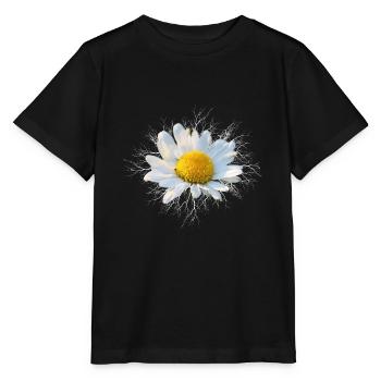 Margerite weiße Blume - Stanley/Stella Kinder T-Shirt MINI CREATOR  - Schwarz - Vorne - Mikhail (115cm)