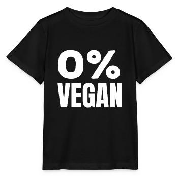 Pas de viande drôle végétalienne BBQ Grillades - T-shirt bio MINI CREATOR Stanley/Stella Enfant - noir - Devant - Mikhail (115cm)