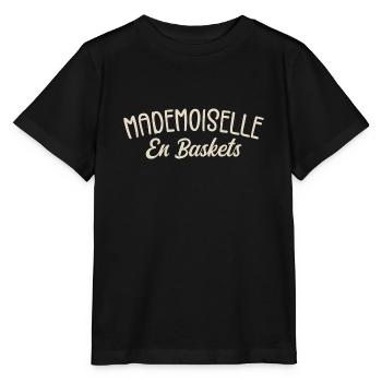 Mademoiselle en baskets - T-shirt bio MINI CREATOR Stanley/Stella Enfant - noir - Devant - Mikhail (115cm)