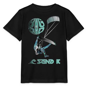 Kiter SEND IT - Stanley/Stella MINI CREATOR Kids’ T-Shirt - black - Front - Mikhail (115cm)