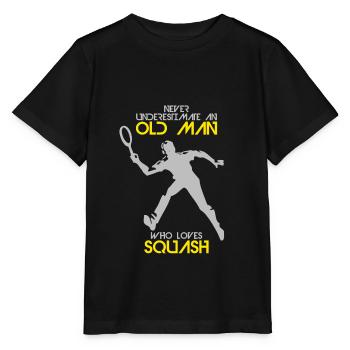 Cadeau de jeu de recul de sport de balle de squash - T-shirt bio MINI CREATOR Stanley/Stella Enfant - noir - Devant - Mikhail (115cm)