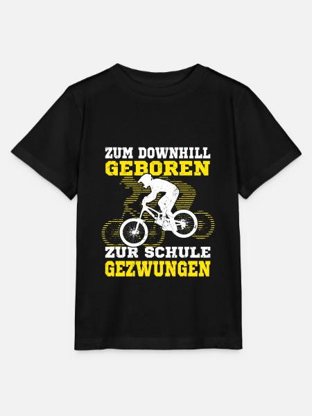 Downhill Shirt Fahrrad Spruch Mountainbike - Stanley/Stella Kinder T-Shirt MINI CREATOR  - Schwarz