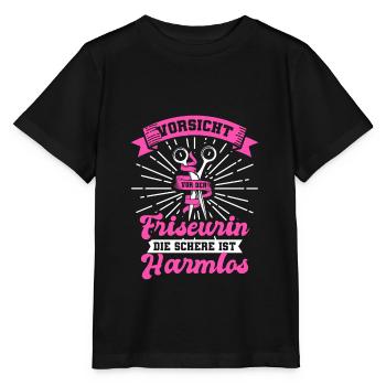 Friseurin Schere - Stanley/Stella Kinder T-Shirt MINI CREATOR  - Schwarz - Vorne - Mikhail (115cm)