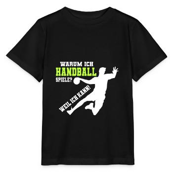 Handball spielen Handballer Handballspielen Spruch - Stanley/Stella Kinder T-Shirt MINI CREATOR  - Schwarz - Vorne - Mikhail (115cm)