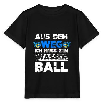 Wasserballer Spruch Wasserball - Stanley/Stella Kinder T-Shirt MINI CREATOR  - Schwarz - Vorne - Mikhail (115cm)