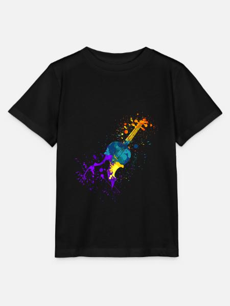 Violine Geige Musik Splash Musiker Geschenk - Stanley/Stella Kinder T-Shirt MINI CREATOR - Schwarz