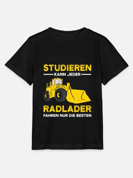 Radlader Baustelle lustiger Spruch Vatertag - Stanley/Stella Kinder T-Shirt MINI CREATOR  - Schwarz