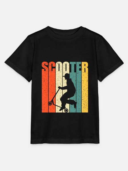 Scooter stunt scooter gift idea for children - Stanley/Stella MINI CREATOR Kids’ T-Shirt - black
