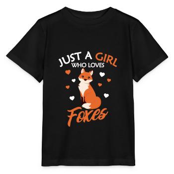 Fuchs Mädchen lustiger Spruch Geschenk - Stanley/Stella Kinder T-Shirt MINI CREATOR  - Schwarz - Vorne - Mikhail (115cm)