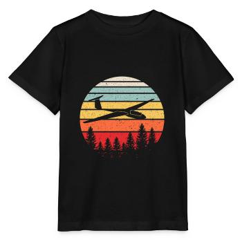 Pilote de planeur vintage - T-shirt bio MINI CREATOR Stanley/Stella Enfant - noir - Devant - Mikhail (115cm)