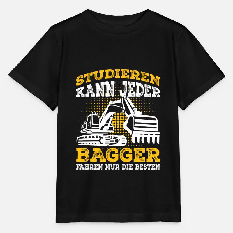 Baggerfahrer Sprüche Bagger Geschenk - Stanley/Stella Kinder T-Shirt MINI CREATOR - Schwarz