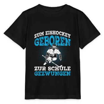 Zum Eishockey geboren Eishockeyspieler - Stanley/Stella Kinder T-Shirt MINI CREATOR  - Schwarz - Vorne - Mikhail (115cm)