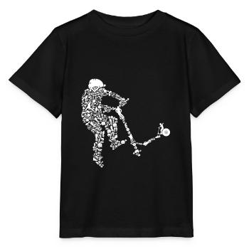 Scooter Roller Stunt Tretroller Geschenk - Stanley/Stella Kinder T-Shirt MINI CREATOR  - Schwarz - Vorne - Mikhail (115cm)