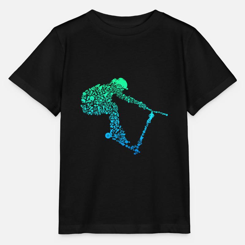 Scooter Stunt Tretroller Geschenk - Stanley/Stella Kinder T-Shirt MINI CREATOR - Schwarz
