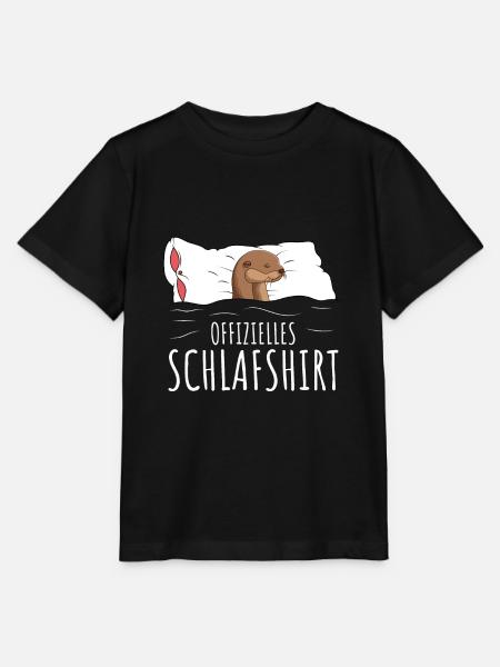 Offizielles Schlafshirt Otter Seeotter - Stanley/Stella Kinder T-Shirt MINI CREATOR  - Schwarz