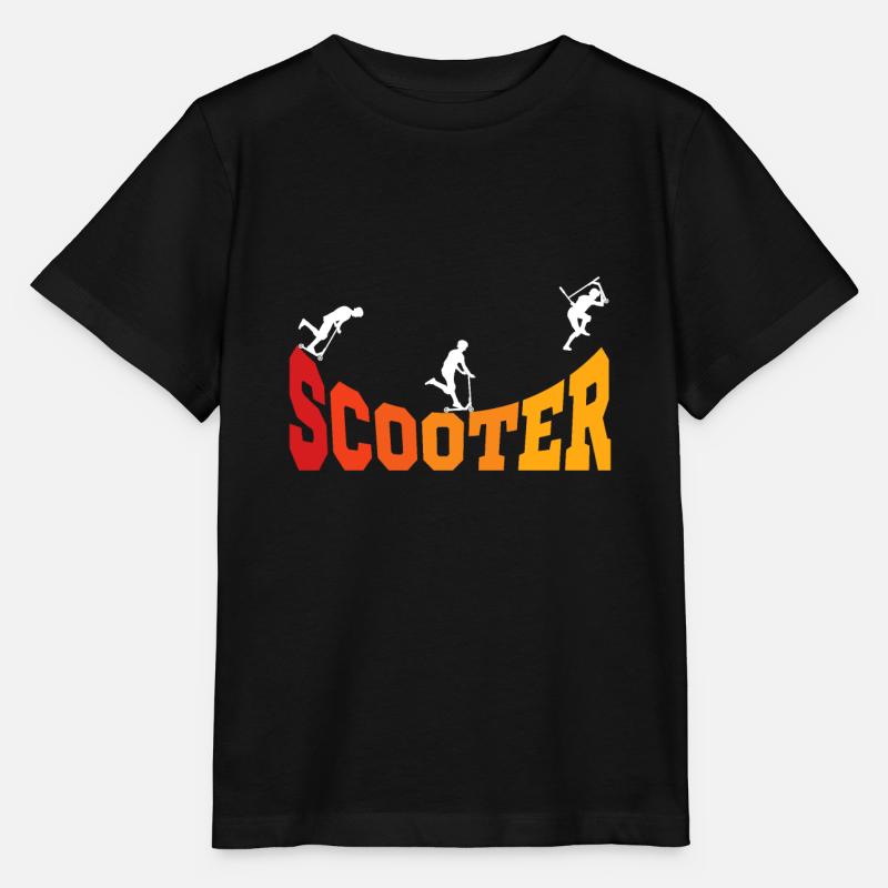Scooter Scooter Cascade Trottinette de scooter - T-shirt bio MINI CREATOR Stanley/Stella Enfant - noir