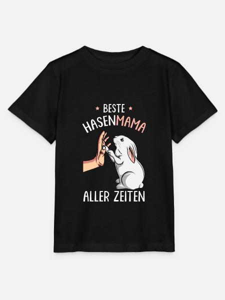Hasenmama Hase Kaninchen Hasen - Stanley/Stella Kinder T-Shirt MINI CREATOR - Schwarz