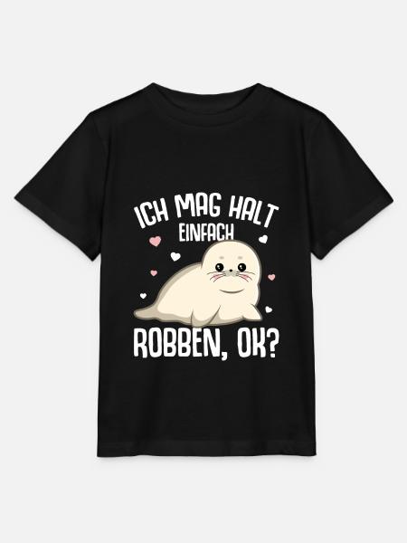 Robbe Seehund Seelöwe Robben Kinder - Stanley/Stella Kinder T-Shirt MINI CREATOR - Schwarz