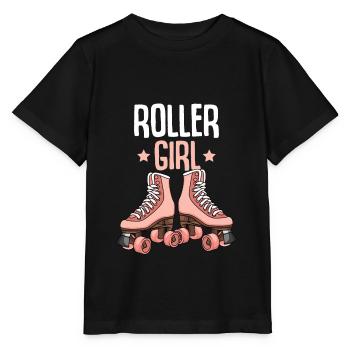 Rollschuhe Roller Girl Roller Skates Rollschuh - Stanley/Stella Kinder T-Shirt MINI CREATOR  - Schwarz - Vorne - Mikhail (115cm)