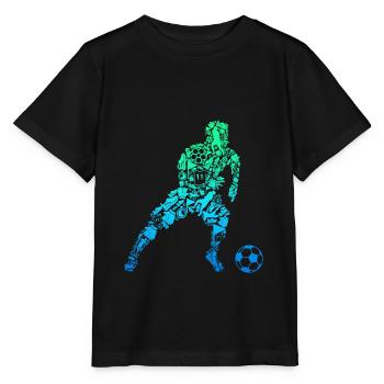 Football Footballer Children Boys - Stanley/Stella MINI CREATOR Kids’ T-Shirt - black - Front - Mikhail (115cm)