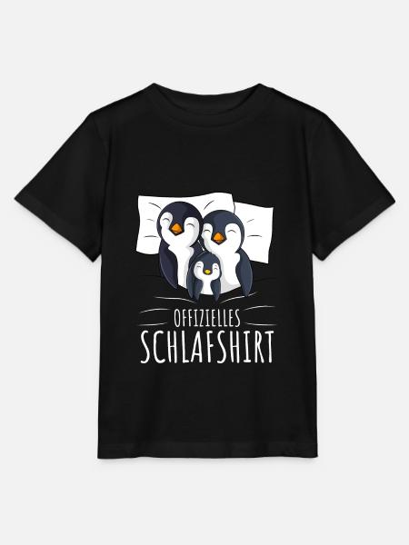 Offizielles Schlafshirt Pinguin Familie - Stanley/Stella Kinder T-Shirt MINI CREATOR - Schwarz
