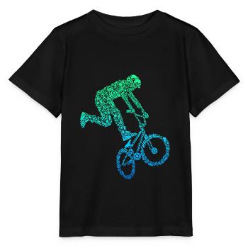 BMX Stunt Dirt Bike Freestyle Fahrer - Stanley/Stella Kinder T-Shirt MINI CREATOR  - Schwarz - Vorne - Mikhail (115cm)