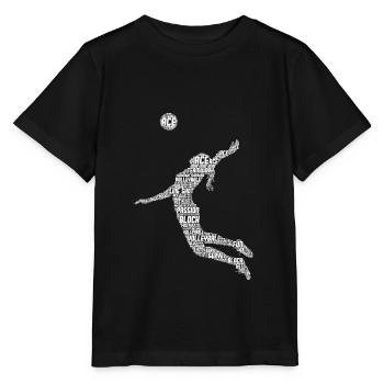 Volleyball Girls Volleyball Player - Stanley/Stella MINI CREATOR Kids’ T-Shirt - black - Front - Mikhail (115cm)
