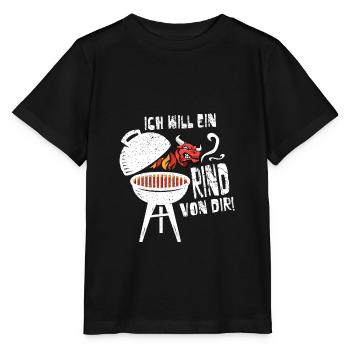 Ich will ein Rind von dir! - Stanley/Stella Kinder T-Shirt MINI CREATOR  - Schwarz - Vorne - Mikhail (115cm)