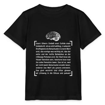 Gehirn - Stanley/Stella Kinder T-Shirt MINI CREATOR  - Schwarz - Vorne - Mikhail (115cm)