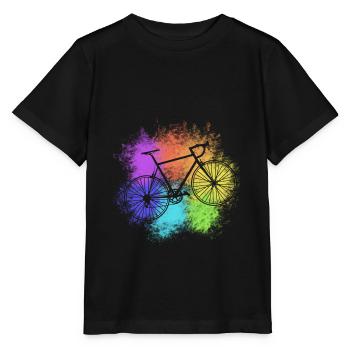 Colorful bike - Stanley/Stella MINI CREATOR Kids’ T-Shirt - black - Front - Mikhail (115cm)