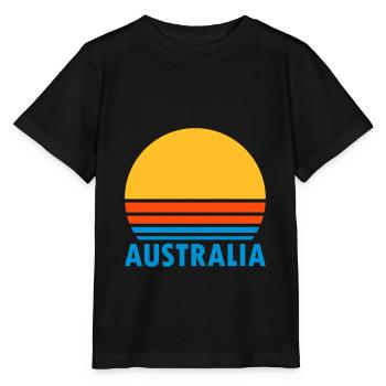 Australia (geteilte Sonne) - Stanley/Stella Kinder T-Shirt MINI CREATOR  - Schwarz - Vorne - Mikhail (115cm)