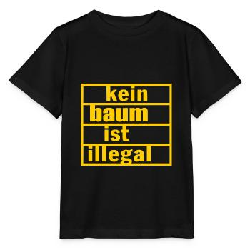 Kein baum ist illegal - Stanley/Stella Kinder T-Shirt MINI CREATOR  - Schwarz - Vorne - Mikhail (115cm)