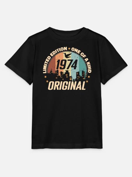 1974 Geburtstagsgeschenk Timeless '74 Vintage 1974 - Stanley/Stella Kinder T-Shirt MINI CREATOR - Schwarz