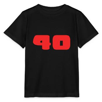 40. 40 JAHRE. 40-JÄHRIGES JUBILÄUM. GEBURTSTAG 40 JAHRE. - Stanley/Stella Kinder T-Shirt MINI CREATOR  - Schwarz - Vorne - Mikhail (115cm)