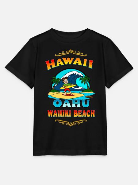 Hawaii Surfer - Stanley/Stella Kinder T-Shirt MINI CREATOR  - Schwarz