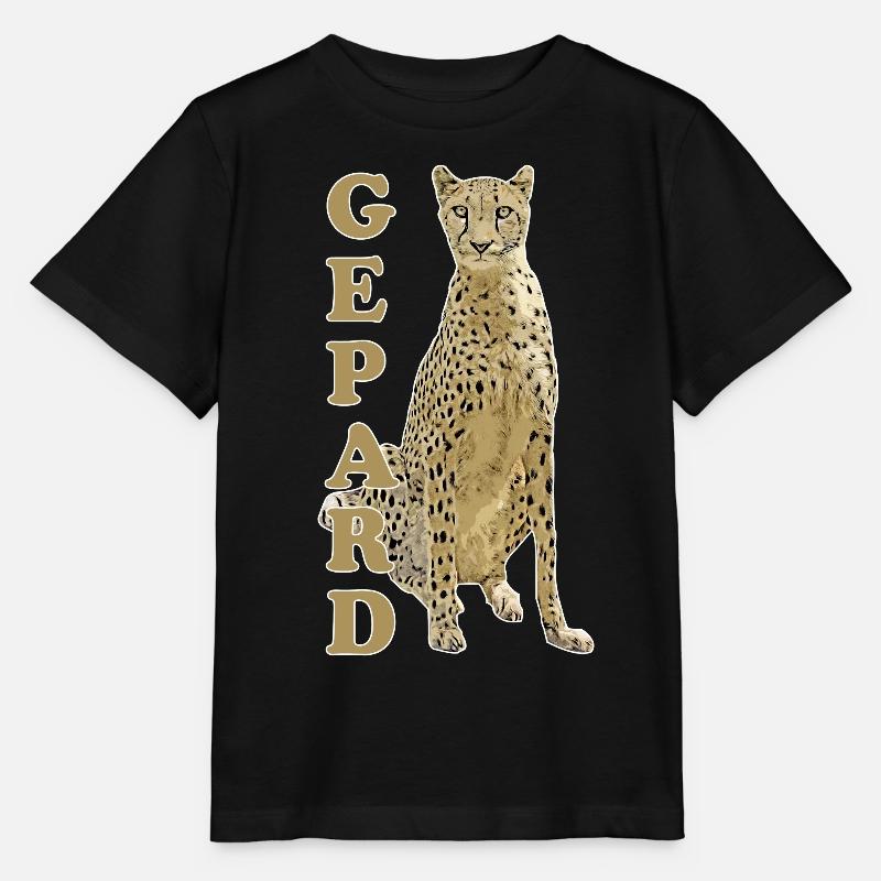 guépard - T-shirt bio MINI CREATOR Stanley/Stella Enfant - noir
