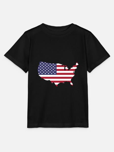Amerikanische Flagge - Stanley/Stella Kinder T-Shirt MINI CREATOR - Schwarz