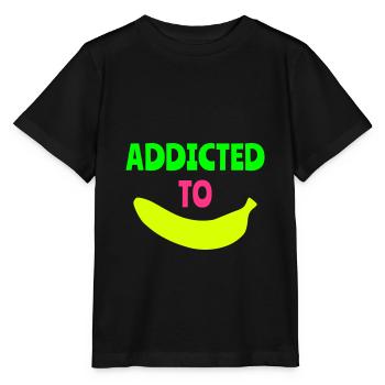 Addicted to banana - Stanley/Stella MINI CREATOR Kids’ T-Shirt - black - Front - Mikhail (115cm)