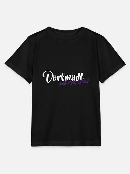 Dorfmädl und Stolz drauf Dorfkind Spruch - Stanley/Stella Kinder T-Shirt MINI CREATOR  - Schwarz