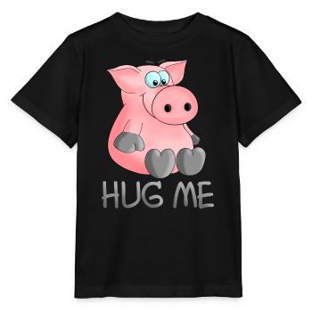 Umarmung - hug me pig - Stanley/Stella Kinder T-Shirt MINI CREATOR  - Schwarz - Vorne - Mikhail (115cm)