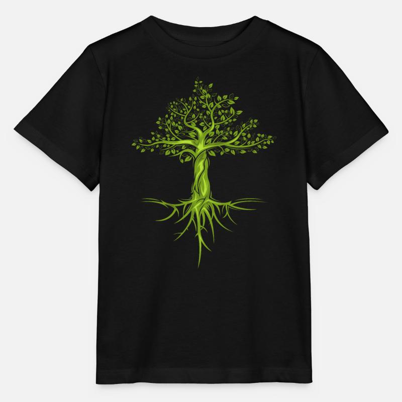 bäume baum natur nature symbol forest Wald Logo - Stanley/Stella Kinder T-Shirt MINI CREATOR  - Schwarz
