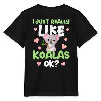 Koala Koala Ours - T-shirt bio MINI CREATOR Stanley/Stella Enfant - noir - Devant - Mikhail (115cm)