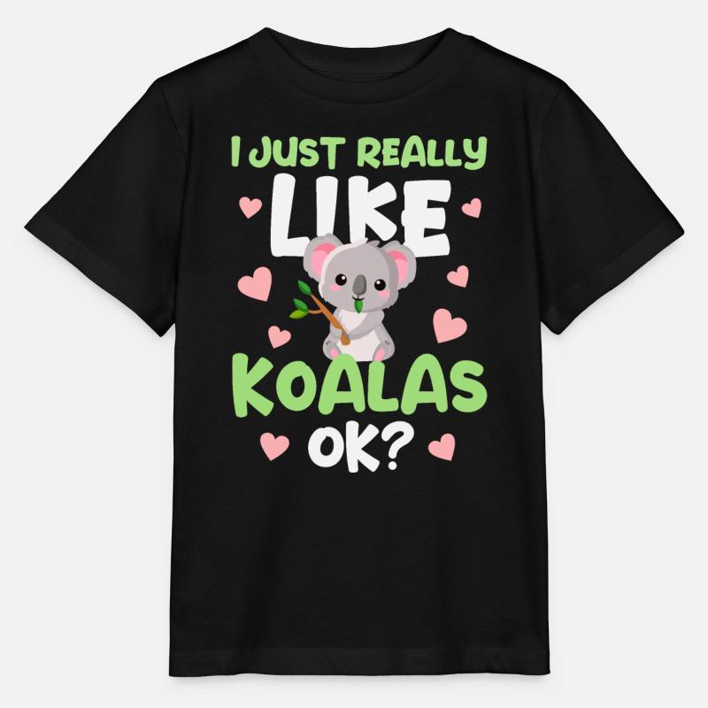 Koala Koala Ours - T-shirt bio MINI CREATOR Stanley/Stella Enfant - noir