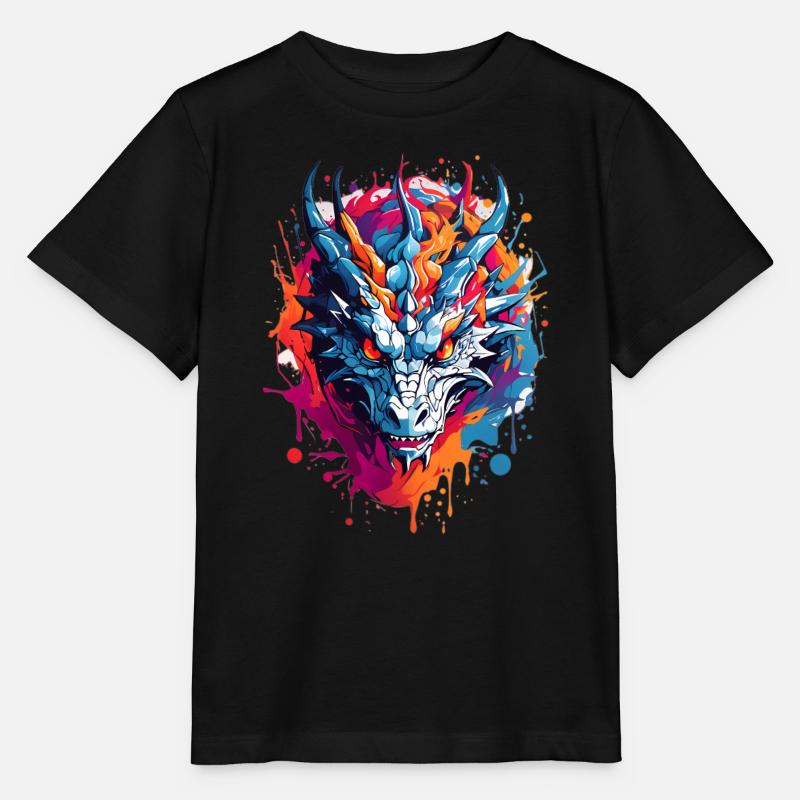 Cool Dragon - Stanley/Stella MINI CREATOR Kids’ T-Shirt - black