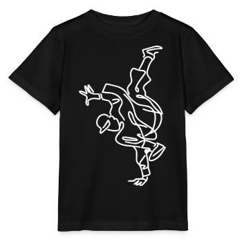 Breakdancing Skizze - Stanley/Stella Kinder T-Shirt MINI CREATOR  - Schwarz - Vorne - Mikhail (115cm)