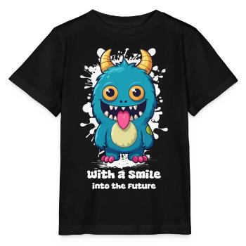 Sourire de monstre - T-shirt bio MINI CREATOR Stanley/Stella Enfant - noir - Devant - Mikhail (115cm)