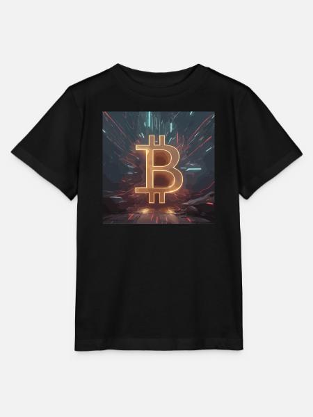 Futuristische Bitcoin-Energie - Stanley/Stella Kinder T-Shirt MINI CREATOR - Schwarz